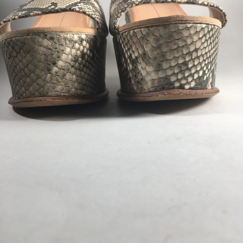Dolce Vita Snake Print Platform Sandals in Beige and Black